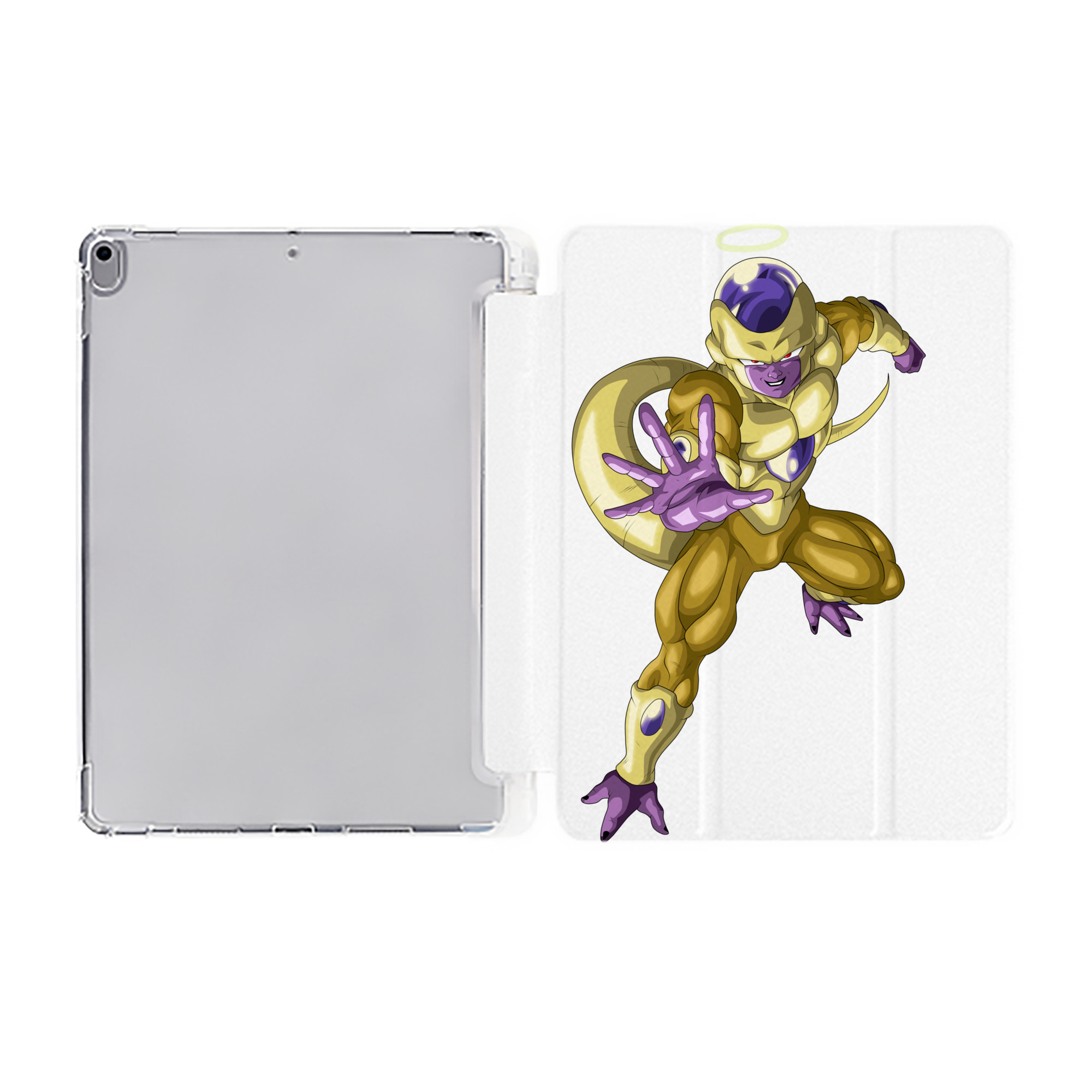 （画像用） ドラゴンボール フリーザ DRAGON BALL Frieza IPad ケース ペン収納付き 三つ折りスタンド PUレザー×シリコン 対応機種9.5/10.5/10.9インチ
